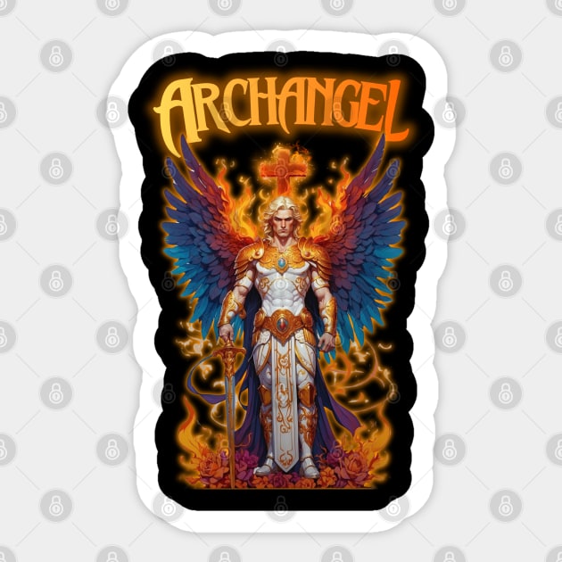 Archangel Michael Sticker by HUNTINGisLIFE